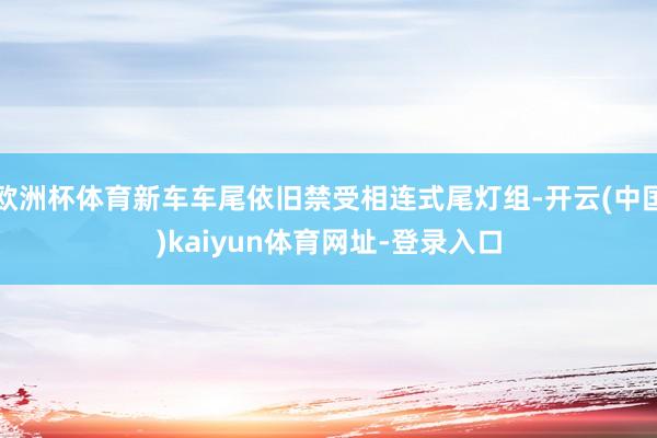 欧洲杯体育新车车尾依旧禁受相连式尾灯组-开云(中国)kaiyun体育网址-登录入口