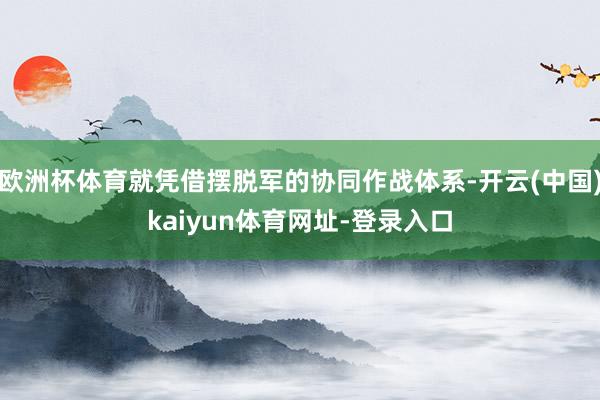欧洲杯体育就凭借摆脱军的协同作战体系-开云(中国)kaiyun体育网址-登录入口