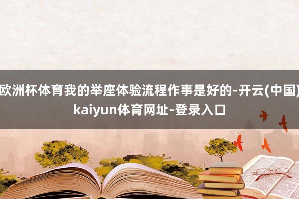 欧洲杯体育我的举座体验流程作事是好的-开云(中国)kaiyun体育网址-登录入口