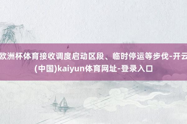欧洲杯体育接收调度启动区段、临时停运等步伐-开云(中国)kaiyun体育网址-登录入口