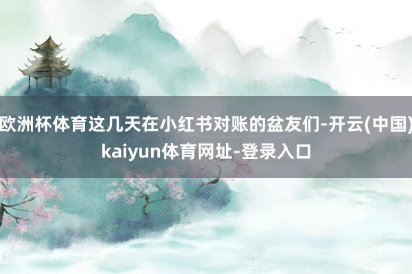 欧洲杯体育这几天在小红书对账的盆友们-开云(中国)kaiyun体育网址-登录入口