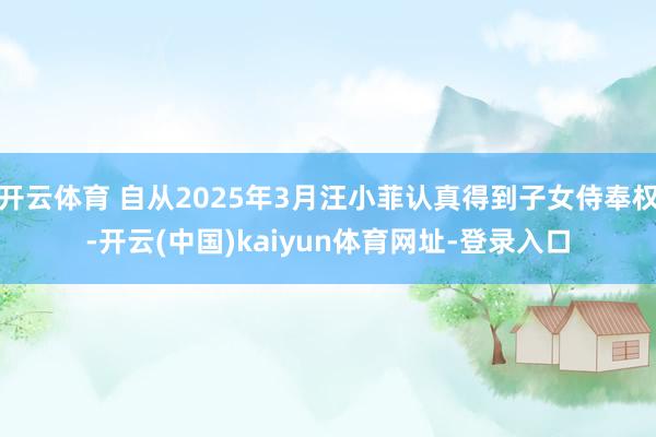 开云体育 自从2025年3月汪小菲认真得到子女侍奉权-开云(中国)kaiyun体育网址-登录入口