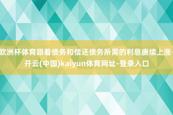欧洲杯体育跟着债务和偿还债务所需的利息赓续上涨-开云(中国)kaiyun体育网址-登录入口
